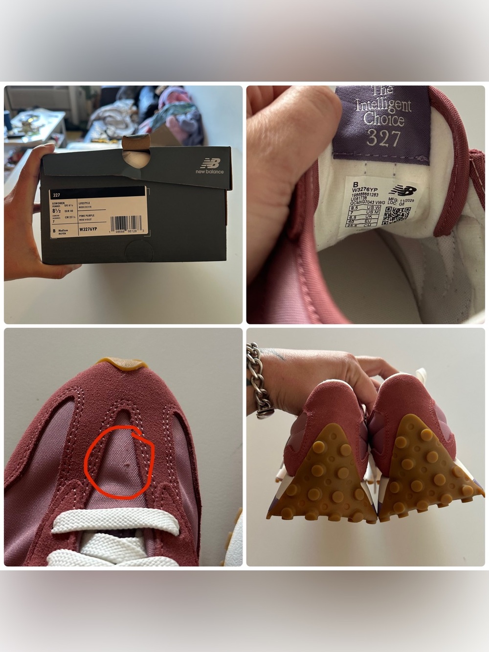 New Balance 327 Rose Violet Sneakers Women’s 8.5 Mauve Athletic Shoes 

New with - Picture 7 of 7